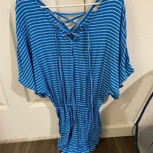 Ava Sky Shorts Romper